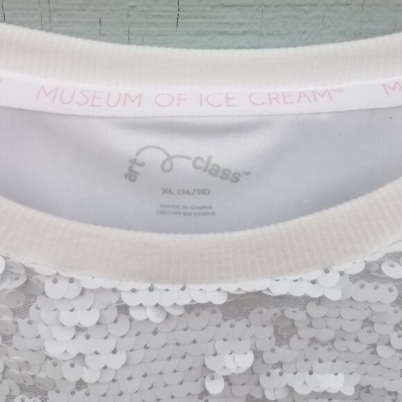 Museum of Ice Cream Sequin White Sweatshirt Collaboration - Picture 5 of 6